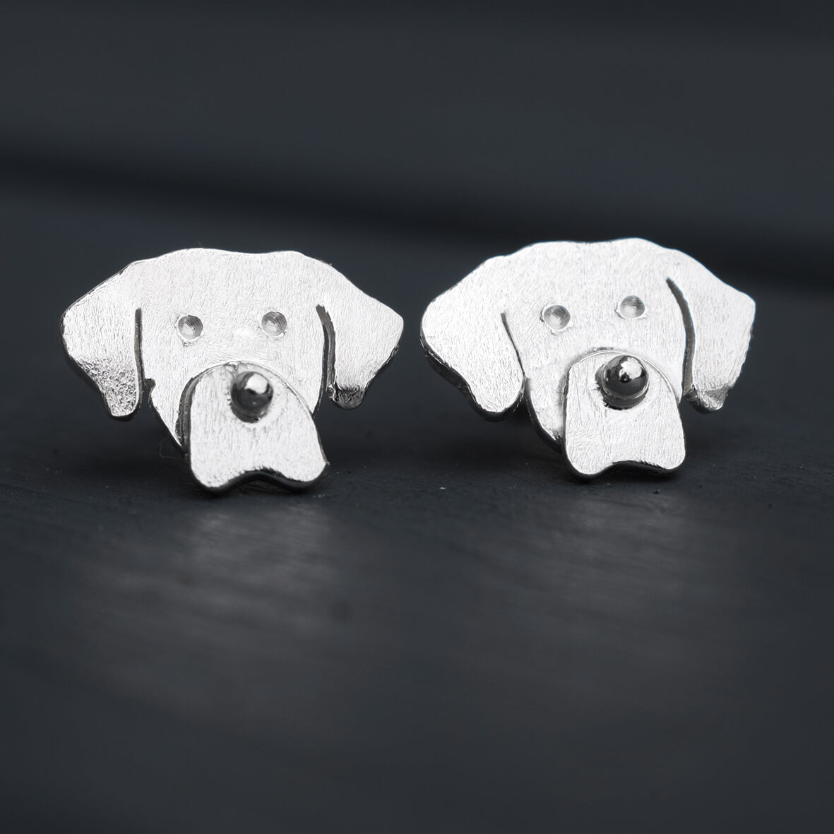 Black labrador earrings best sale