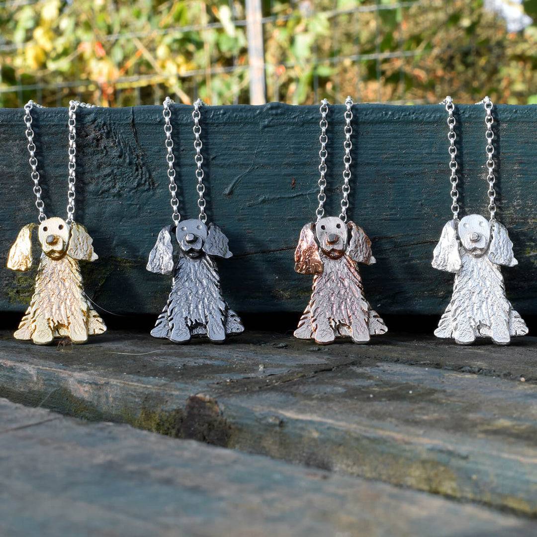 silver cocker spaniel necklaces