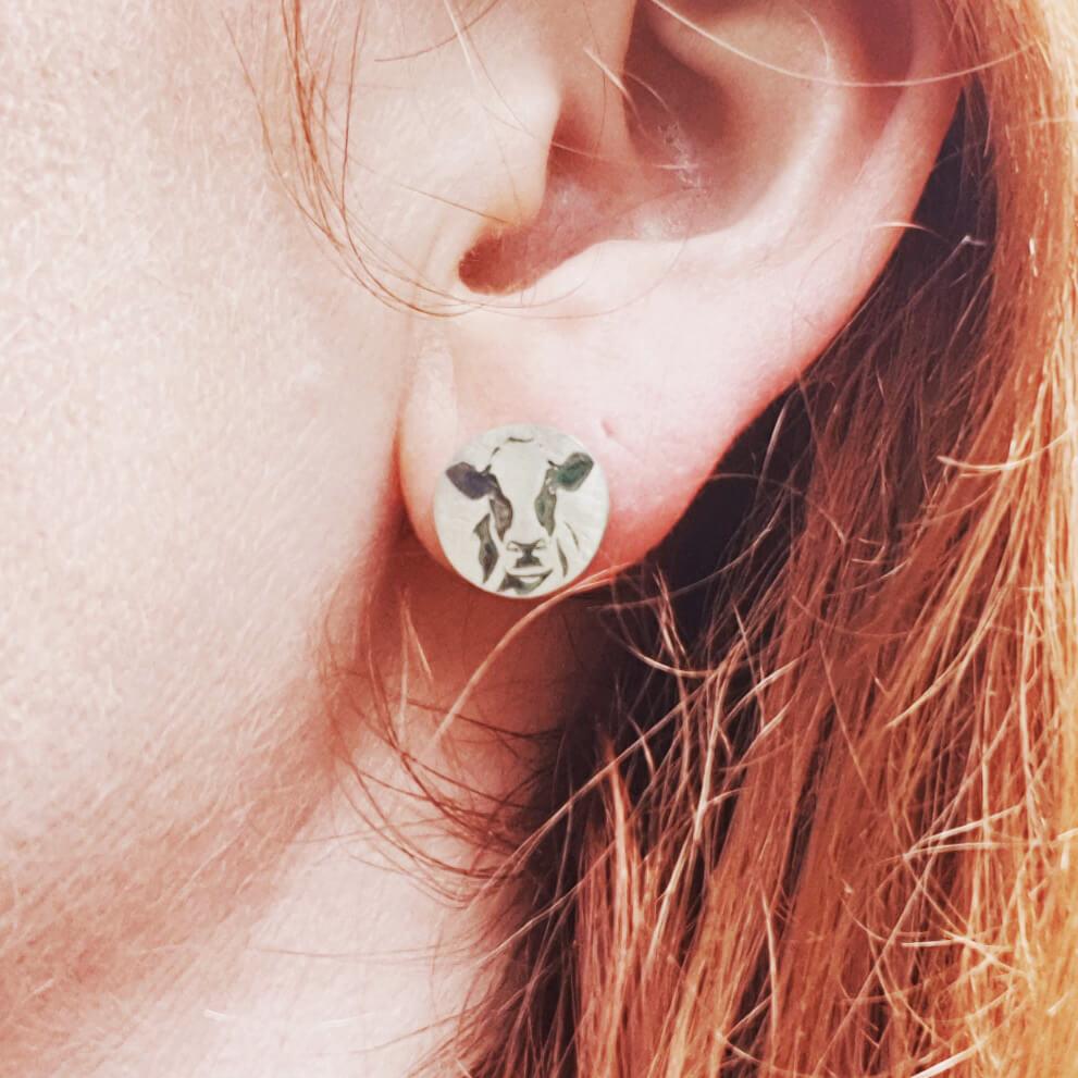 Friesian Cow Earrings