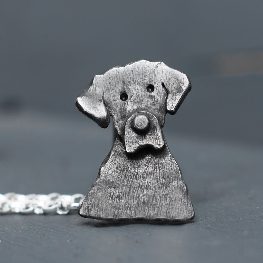 black labrador necklace, black labrador jewellery, labrador memorial, black lab present