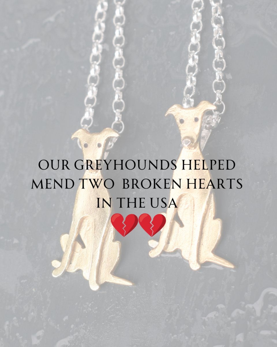 Two Very Special Greyhound Necklaces