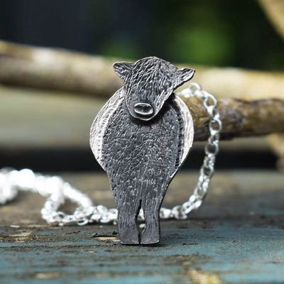 belted galloway pendant, belted galloway jewellery, belted galloway cow gift, beltie present for woman, cow necklace, scottish necklace, oreo cow gift, beltie gift for woman