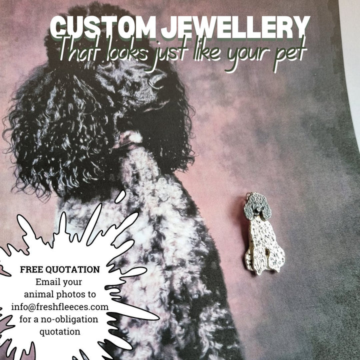 custom pet jewellery, custom anumail jewellery, pet memorial jewellery, pet memorials, jewellery that looks like my dog