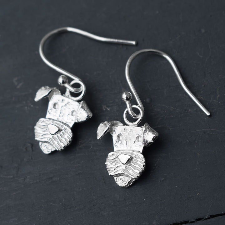 airedale terrier earrings, airedale terrier drop earrings, airedale terrier jewellery, silver airedale terrier earrings, airedale terrier gift for woman, airedale terrier present for her, quality airedale terrier gift, airedale terrier memorial