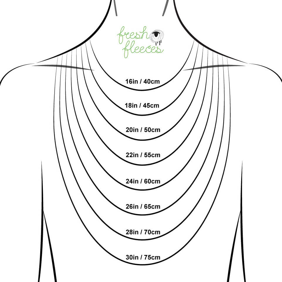 fresh fleeces necklace lengths