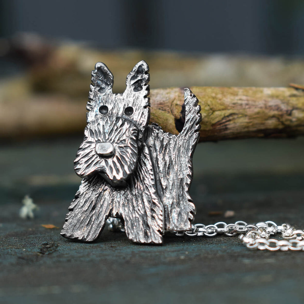 scottie dog necklace, scottish terrier necklace, scottie dog jewellery, scotty dog jewellery, scottie dog gift for her, black dog necklace, black scottie dog gift, black scottie dog present, scottish terrier memorial jewellery, dog loss present