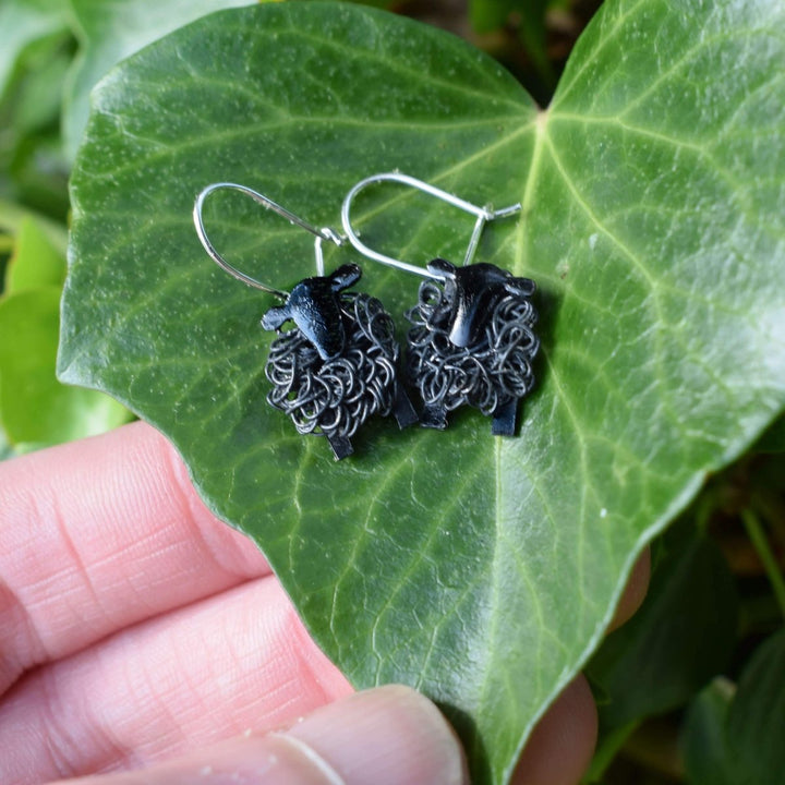 black sheep earrings, black sheep drop earrings, black sheep gift, black sheep present, black  sheep gift, present for black sheep