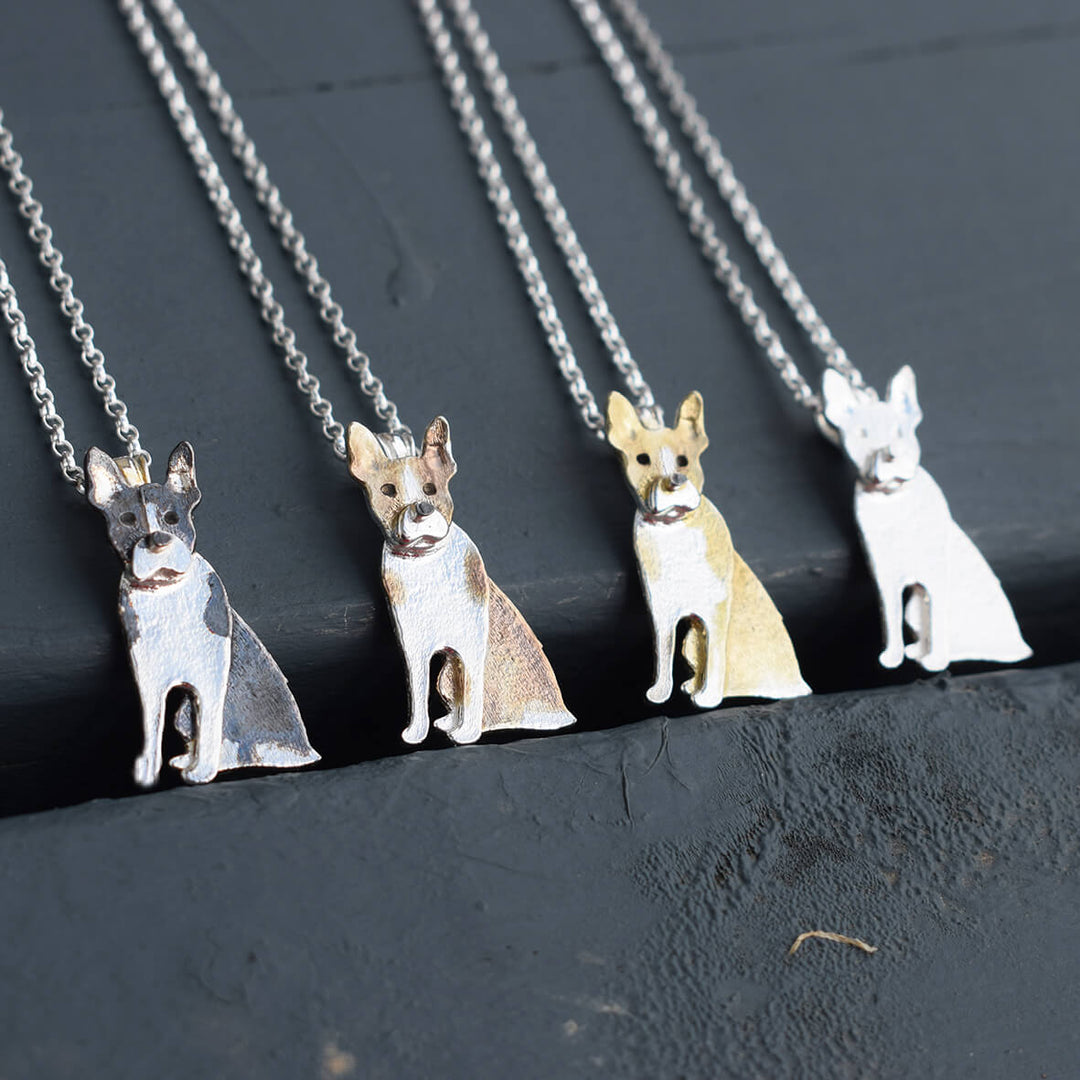 Boston Terrier necklace, Boston Terrier pendant, dog jewellery, Boston Terrier jewellery, unusual Boston Terrier gift, handmade Boston Terrier gift