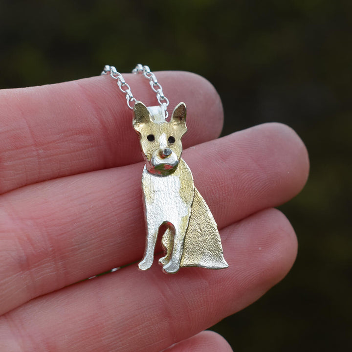 gold Boston Terrier necklace, Boston Terrier jewellery, Boston Terrier necklace, Boston Terrier gift for woman, Boston Terrier present for wife, present from a Boston Terrier