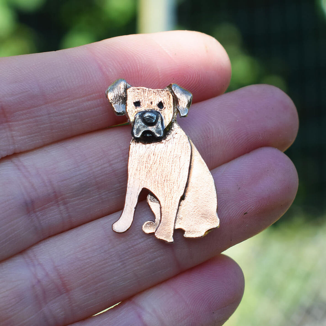 rose gold Boxer dog, Boxer dog necklace, Boxer dog jewellery, Boxer dog gift for her, Boxer dog present ideas