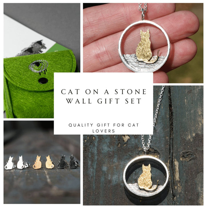 Cat on a Stone Wall Gift Set