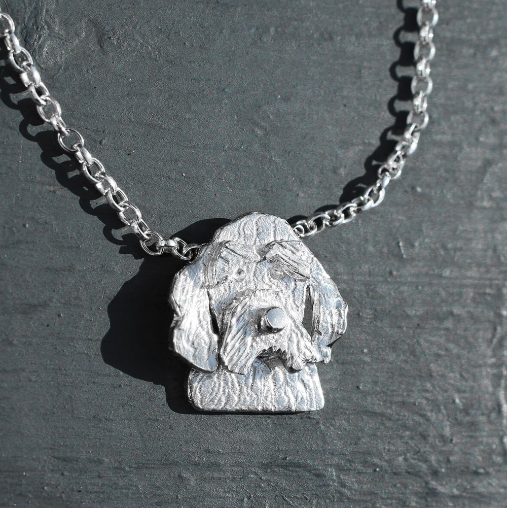 silver cockapoo necklace, cockapoo pendant, cockapoo jewellery, cockerpoo necklace, silver dog jewellery, gift for cockapoo owner, cockapoo christmas present cockapoo birthday gift, dog necklace