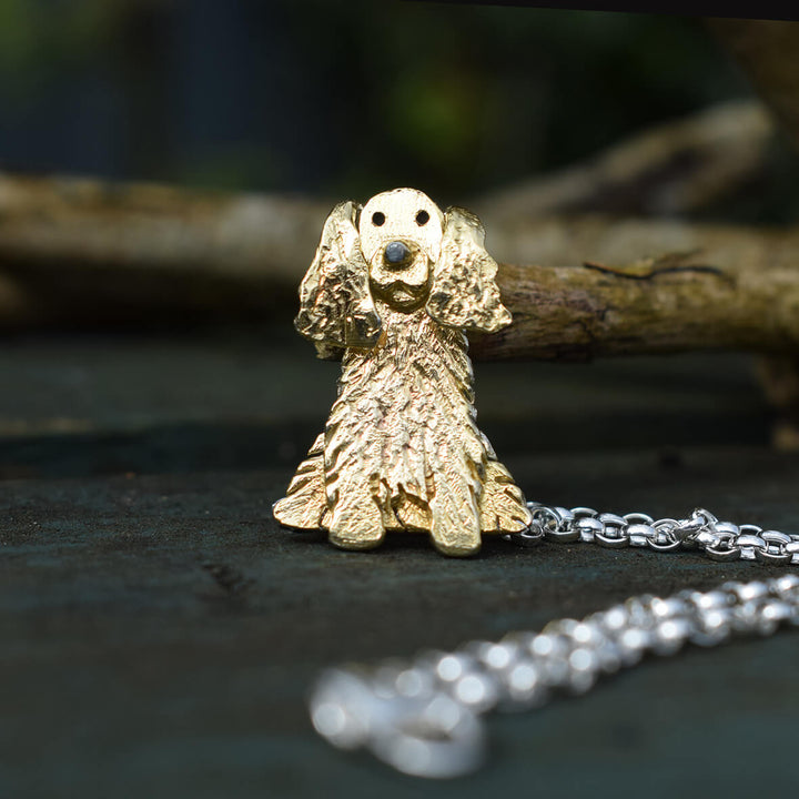 cocker spaniel necklace, cocker spaniel necklace, spaniel necklace, spaniel jewellery, black dog necklace, black dog gift, cocker spaniel gift for her, cocker spaniel present for woman