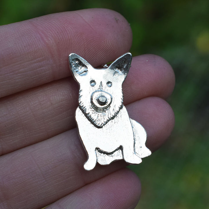 silver corgi necklace, silver corgi, silver corgi jewellery, corgi gift for wife, corgi present