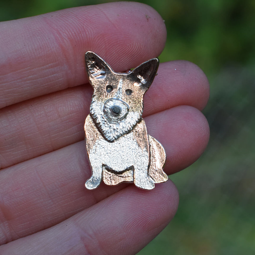 rose gold corgi pendant, dog necklace, corgi jewellery, dog jewellery, corgi gift, quality corgi present