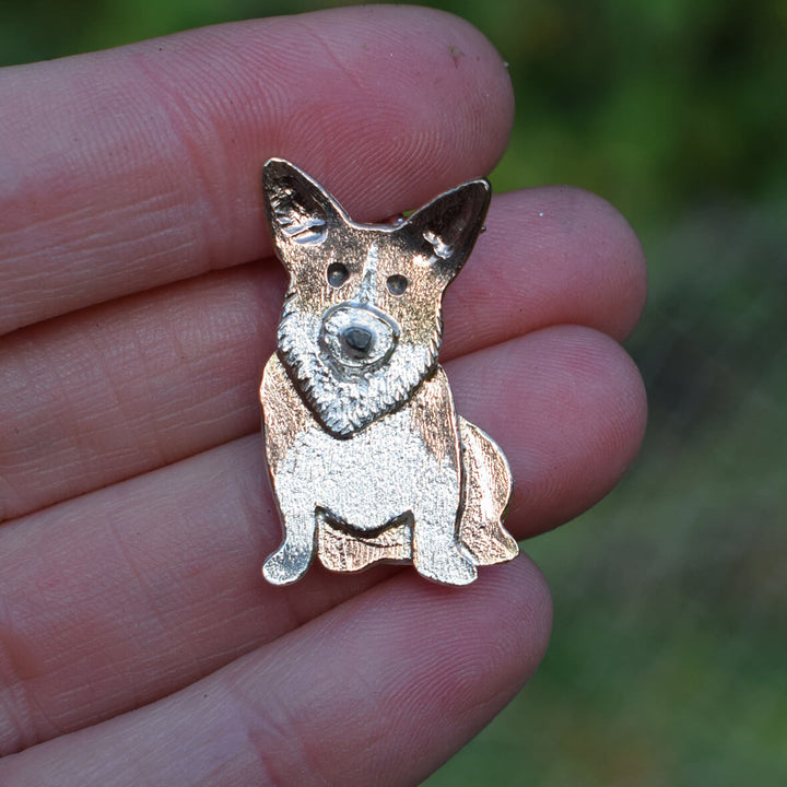 rose gold corgi pendant, dog necklace, corgi jewellery, dog jewellery, corgi gift, quality corgi present