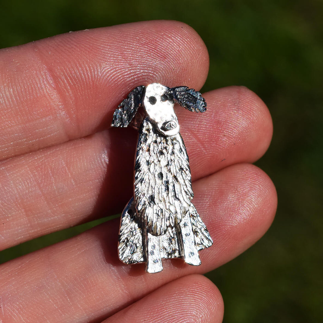 english setter cufflinks, dig cufflinks, silver dog cufflinks, english setter gift for man, unusual english setter gifts, english setter present, english setter gift for him, english setter gift for husband