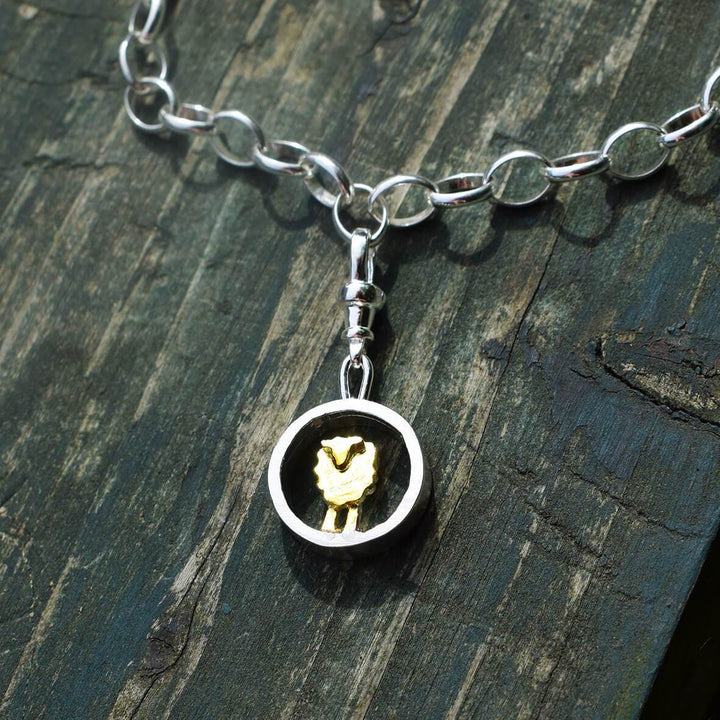 gold sheep charm, gold sheep bracelet, sheep charm, sheep jewellery, sheep bracelet, sheep gift for woman