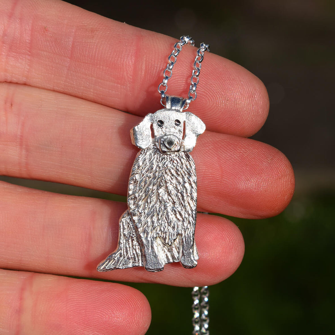 silverGolden Retriever necklace, silver Golden Retriever pendant, handmade Golden Retriever jewellery, Golden Retriever gift, present for Golden Retriever ownert