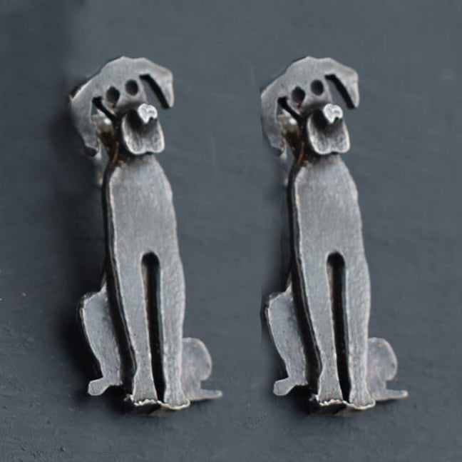 great dane cufflinks, large dog cufflinks. dog cufflinks, great dane gift for man, silver dog cufflinks, great dane dad, gift from great dane