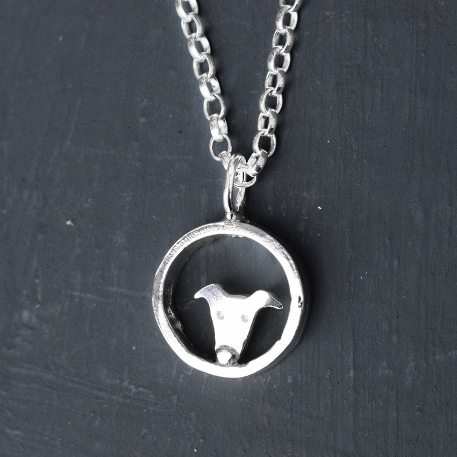 Greyhound necklace, silver Greyhound, Greyhound pendant, silver Greyhound jewellery, Greyhound present for woman, Greyhound gift for her