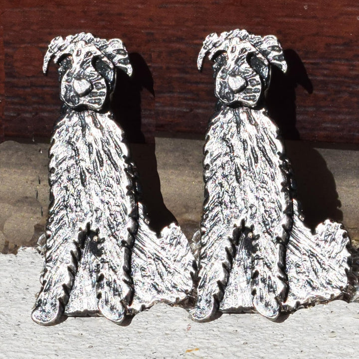 irish wolfhound cufflinks, silver dog cufflinks,  irish wolfhound gifts for a man, irish wolfhound present for husband, irish wolfhound gift for him, silver dog gifts for men, dog present for man, silver animal cufflinks