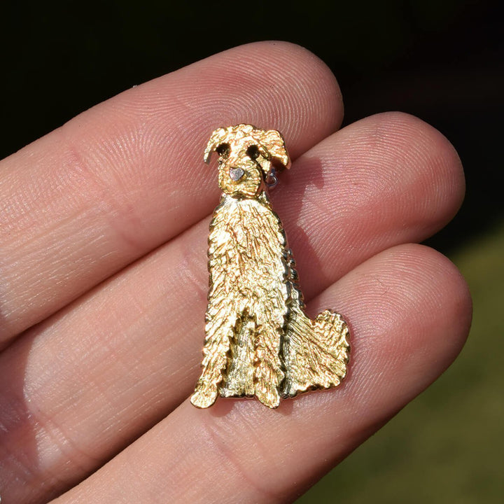 gold irish wolfhound, gold dog necklace, irish wolfhound necklace, irish wolfhound jewellery, gift for irish wolfhound lover, irish wolfhound owner gift, irish wolfhound unusual gift