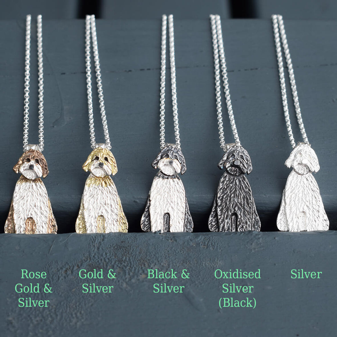 Labradoodle necklaces, Labradoodle jewellery, quality Labradoodle gifts, Labradoodle present for mum