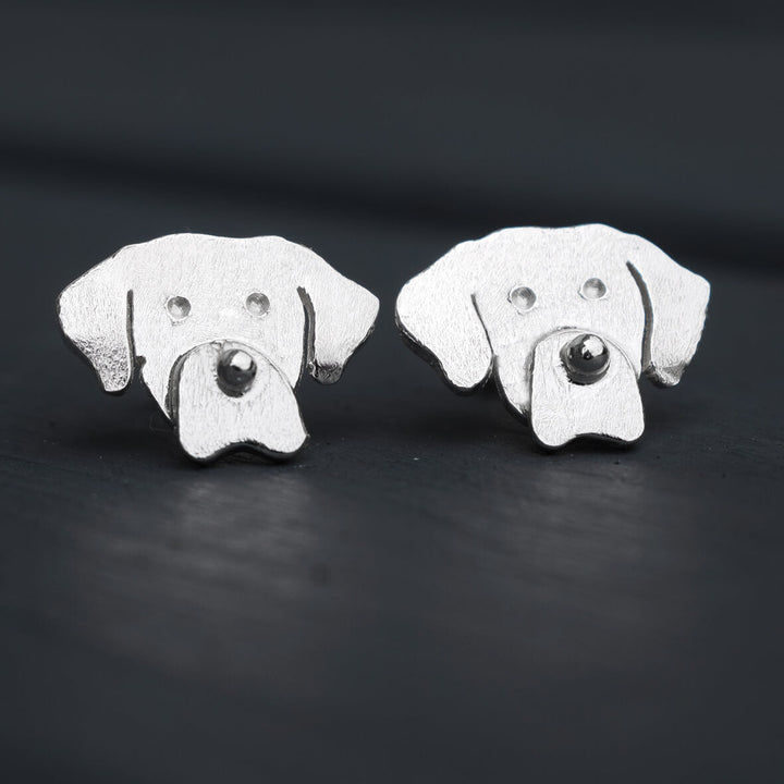 silver labrador earrings, labrador jewellery, silver dog earrings, gift for labrador owner, labrador memorial, labrador present for woman, quality labrador gifts for her