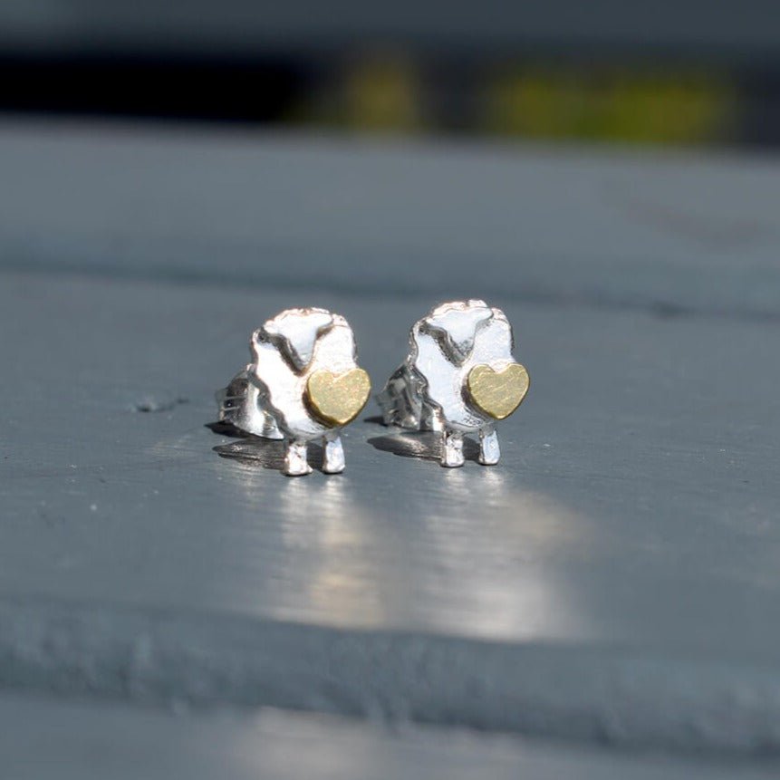 silver sheep earrings, sheep jewellery, gift for vet, gift for farmer, sheep gift for girlfriend, sheep birthday present, unusual sheep gift