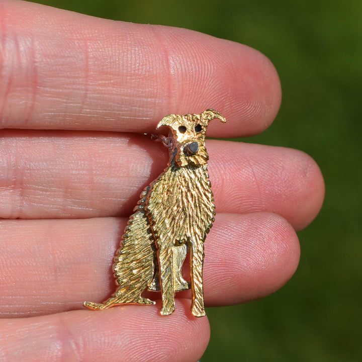 lurcher brooch, lurcher dog brooch, lurcher gift for woman, lurcher jewellery, gold lurcher, lurcher present for her, lurcher pin, sighthound gift, sighthound brooch, sighthound jewellery