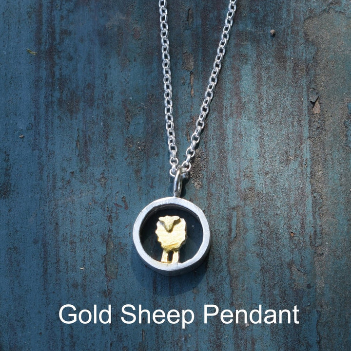 gold sheep necklace, gold lamb necklace, farm jewellery, countryside jewellery, gift for country woman, gift for country girl, female farmer present