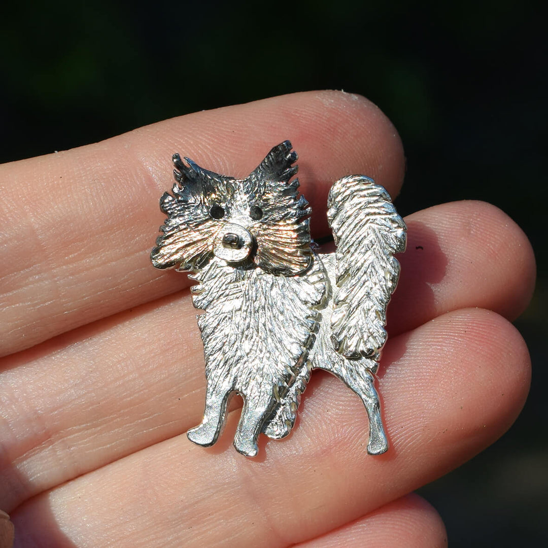 Papillon dog brooch, Papillon pin, Papillon dog jewellery, silver dog brooch, silver dog jewellery, Papillon gift for woman, Papillon present for her, Papillon memorial