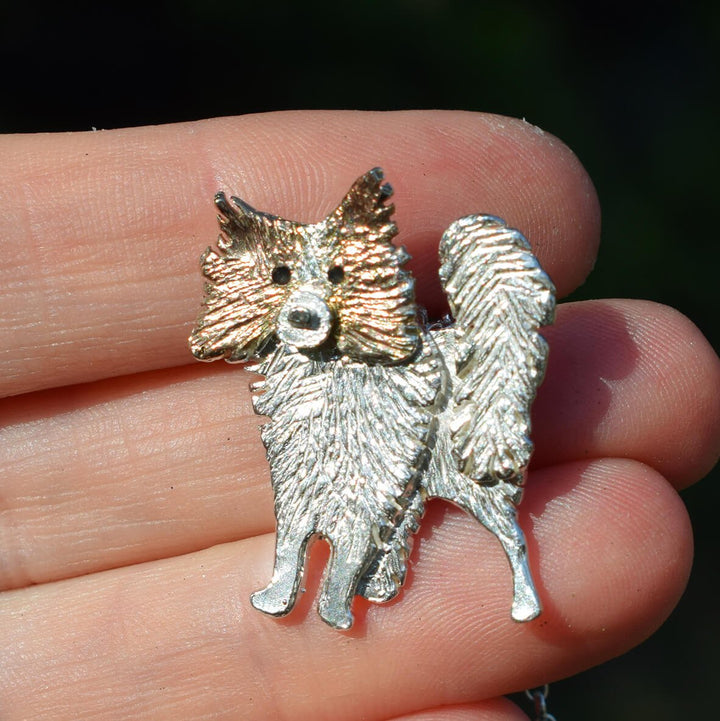 Papillon dog brooch, Papillon pin, Papillon dog jewellery, silver dog brooch, silver dog jewellery, Papillon gift for woman, Papillon present for her, Papillon memorial