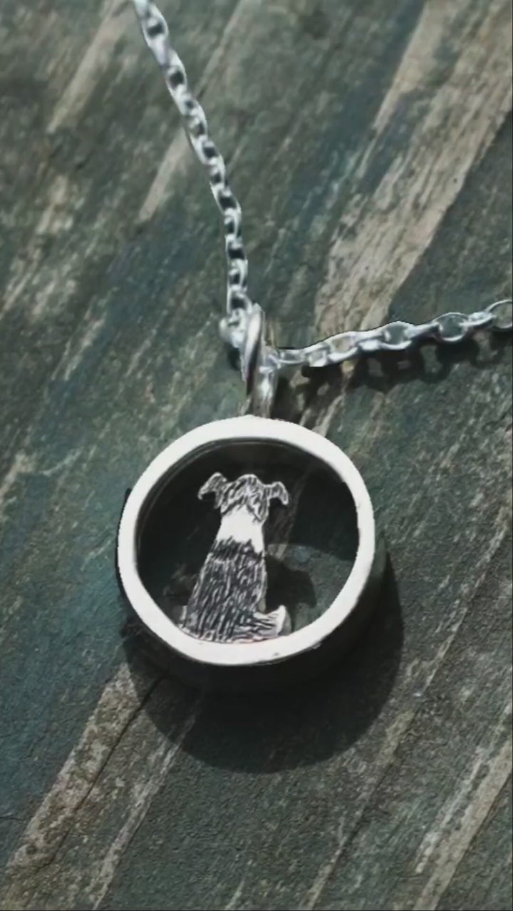 Mini Silver Sheepdog Pendant