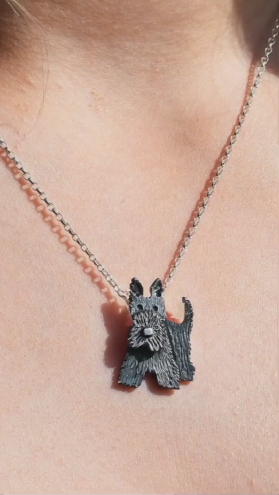 Black Scottish Terrier Necklace