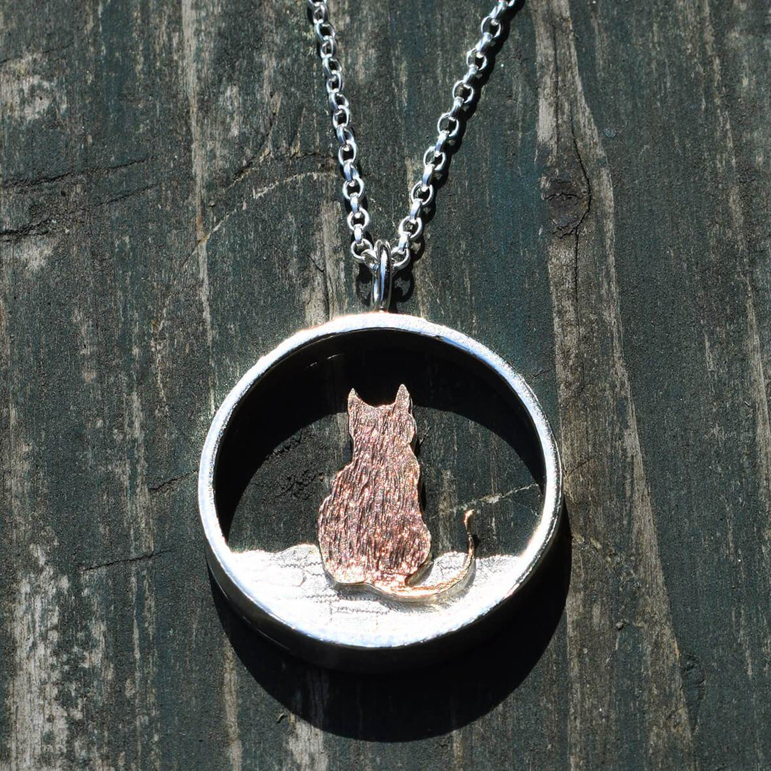 Rose Gold Cat Pendant