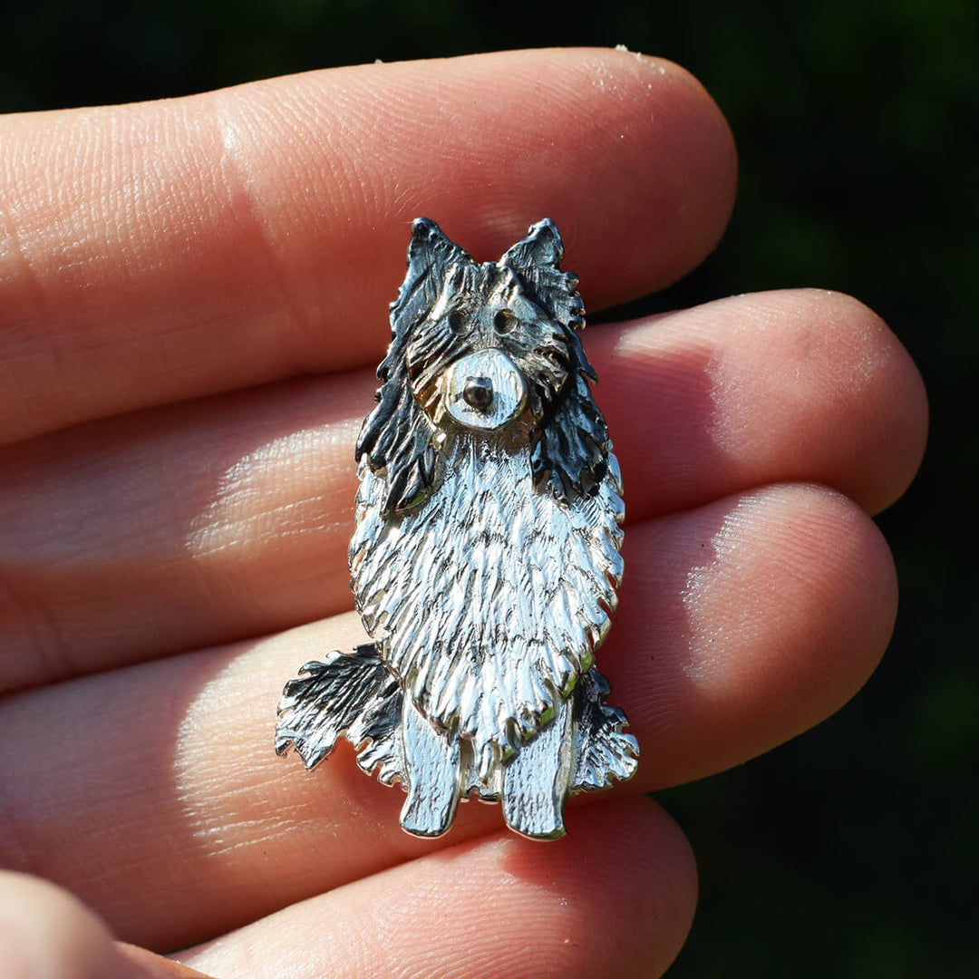 rough collie brooch, dog brooch, lassie dog brooch, rough collie jewellery, gift for rough collie owner, lassie dog jewellery, rough collie gift ideas