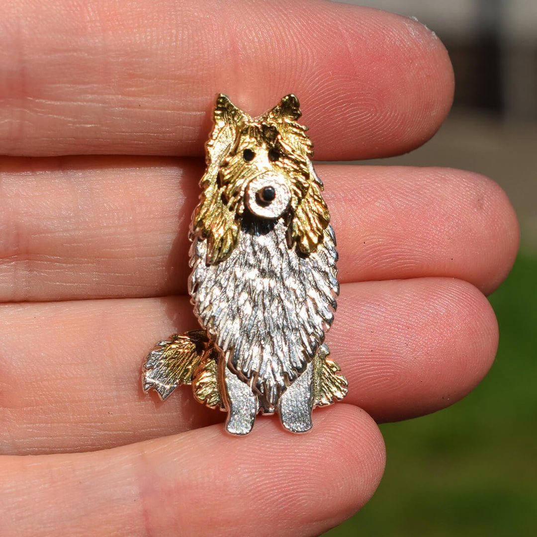 rough collie brooch, dog brooch, lassie dog brooch, rough collie jewellery, gift for rough collie owner, lassie dog jewellery, rough collie gift ideas