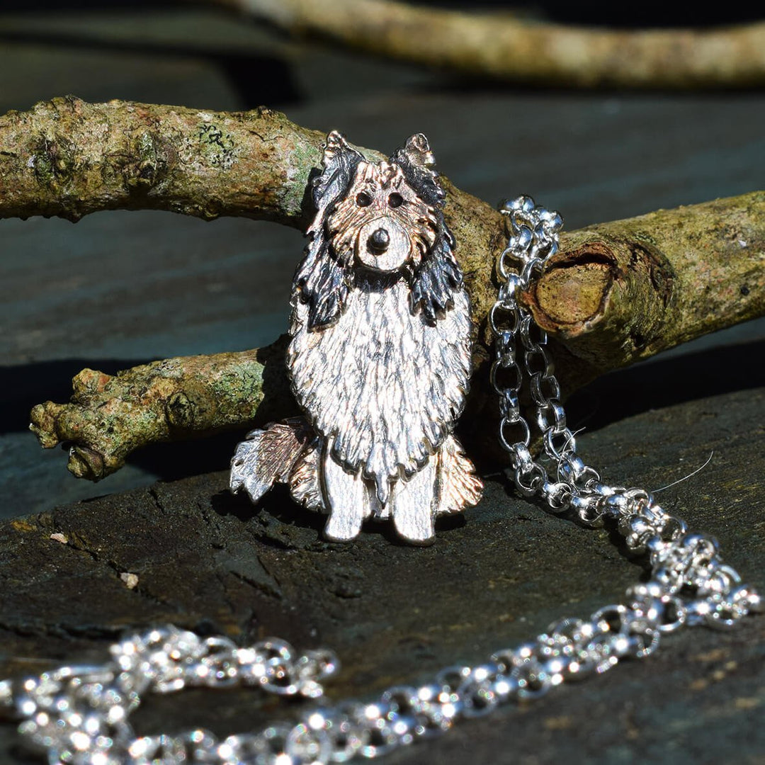 rough collie pendant, silver dog necklave, rough collie jewellery, silver rough collie gift, rough collie jewelry, gift for rough collie owner, rainbow bridge dog present, rough collie gifts, unusual rough collie gift, rough collie breeder gift