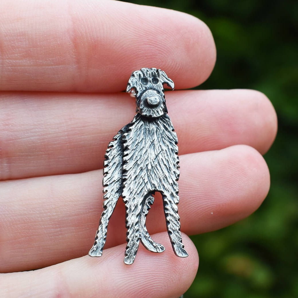 scottish deerhound brooch, deerhound brooch, silver dog brooch, hunting dog brooch, deerhound gift for woman, deerhound jewellery, silver dog jewellery, scottish dog gift