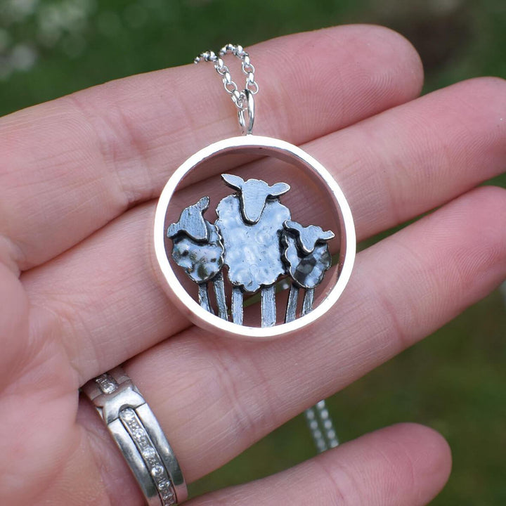 black sheep jewellery, black sheep pendant, flock of black sheep chain, black sheep jewelry, black sheep gift, present for black sheep, zwartbles sheep gift