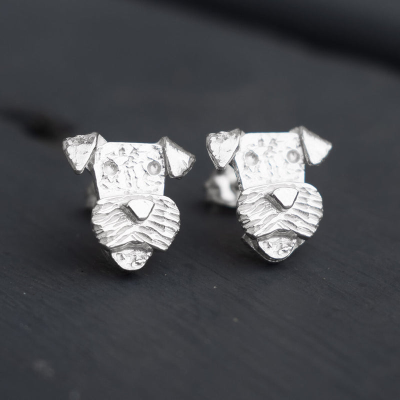 airedale terrier earrings, airedale terrier stud earrings, airedale terrier jewellery, silver airedale terrier earrings, airedale terrier gift for woman, airedale terrier present for her, quality airedale terrier gift, airedale terrier memorial