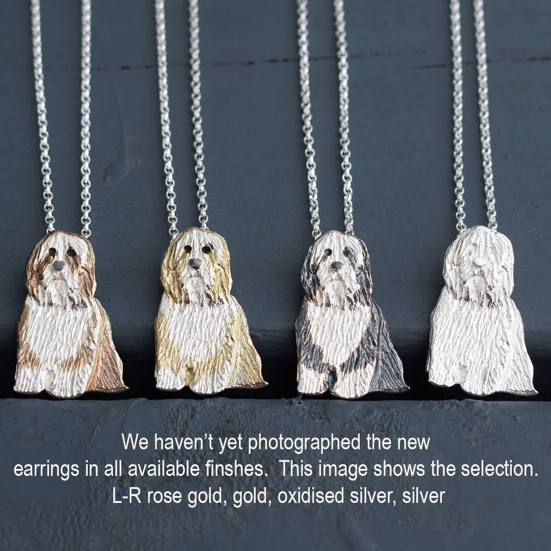 Bearded Collie earrings, Bearded Collie jewellery, gift for Bearded Collie owner, quality Bearded Collie gift, Bearded Collie gift for woman, Bearded Collie birthday present, collie dog earrings