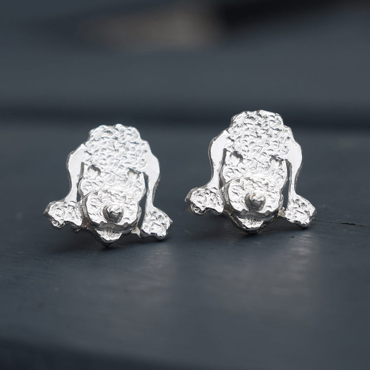 Bedlington terrier earrings, Bedlington terrier jewellery, Bedlington terrier gift for woman, Bedlington terrier stud earrings, silver Bedlington terriers, gift for Bedlington terrier owner, quality Bedlington terrier present