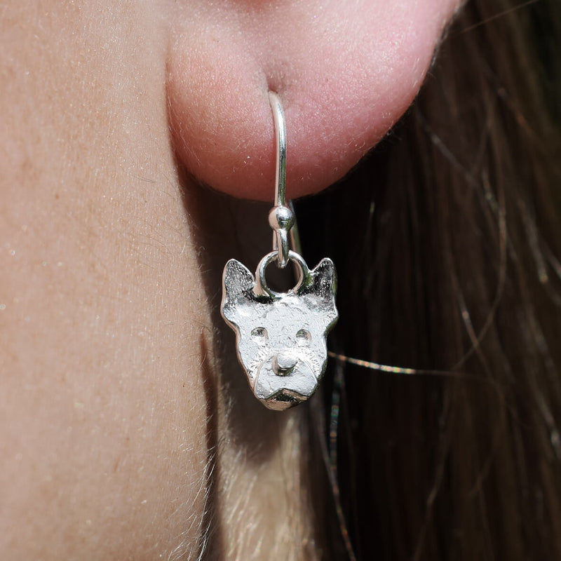 boston terrier earrings, boston terrier jewellery, boston terrier dangly earrings, boston terrier drop earrings, boston terrier memorial, boston terrier present for woman, quality boston terrier gift