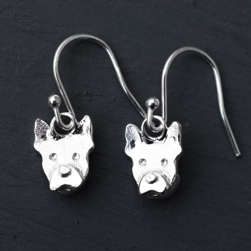 boston terrier earrings, boston terrier jewellery, boston terrier dangly earrings, boston terrier drop earrings, boston terrier memorial, boston terrier present for woman, quality boston terrier gift