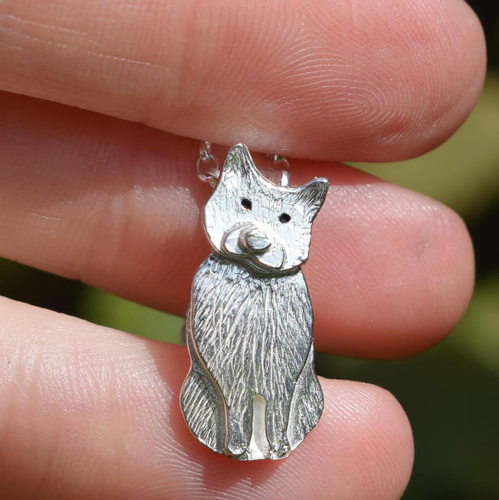 silver cat keyring, cat gift for man, cat christmas present, cat keyring