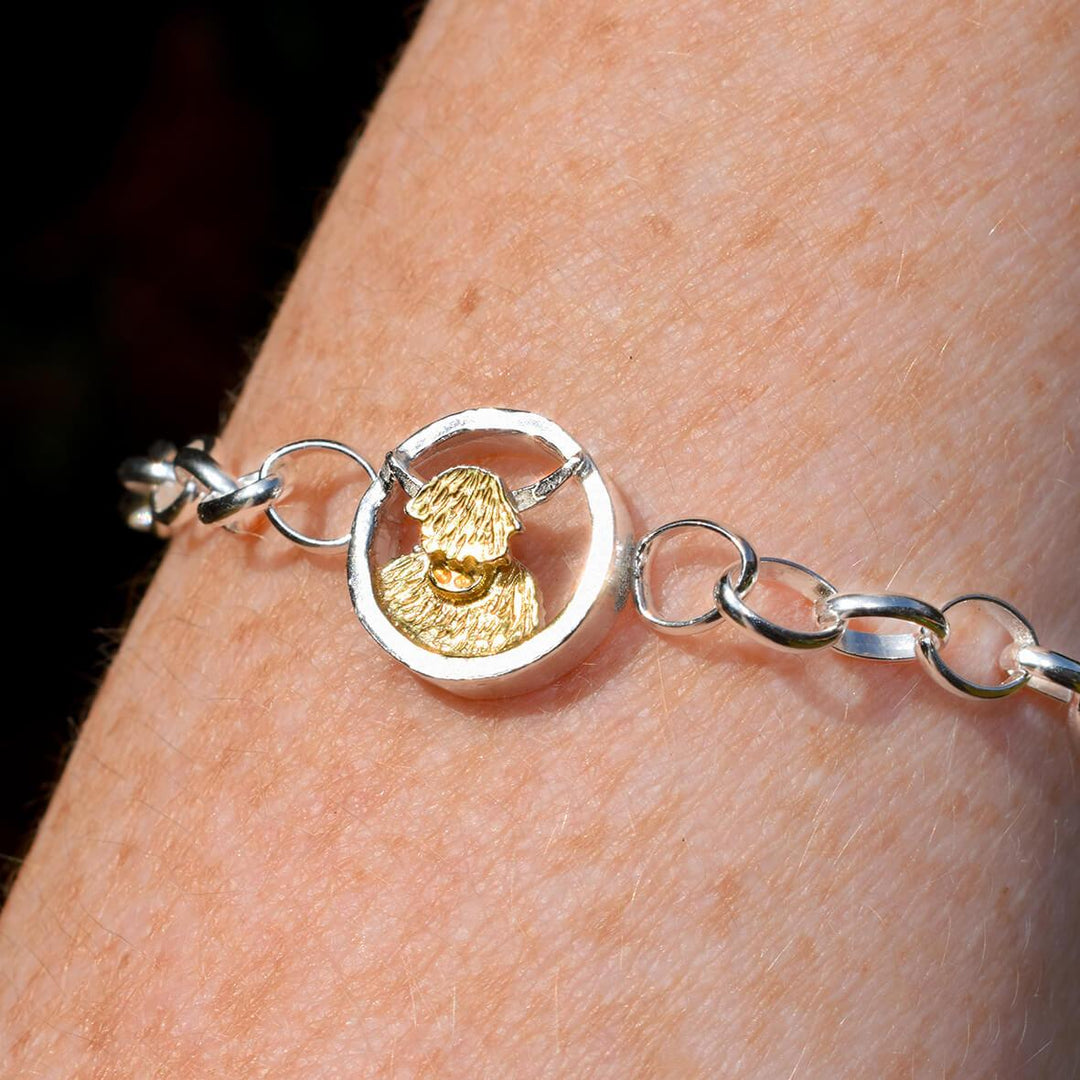 gold highland cow bracelet, gold highland cow jewellery, silver highland cow bracelet, highland cow jewellery, highland cow jewelry, heilan cow jewellery, cow jewellery, cow gift, highland cow present