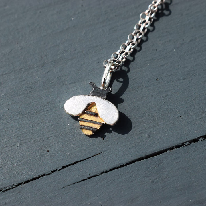 Silver & Gold Bee Necklace